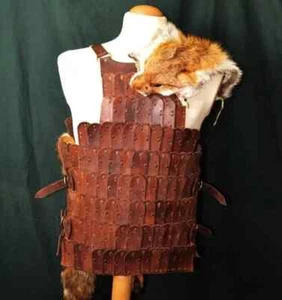 Medieval leather Viking Lamellar Armor Leather handmade SCA Armor - Imagen 1 de 4
