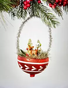 Bethany Lowe Retro Tradicional Ciervo Cervatillo Cepillo Árbol Adorno - Imagen 1 de 1