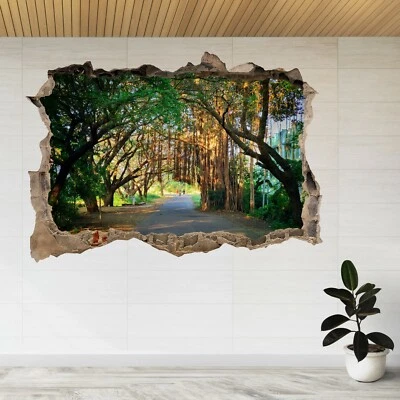 Banyan Trees Forming A Tunnel 3d Smashed View Wall Sticker Poster Decal A294 - Image 1 of 2