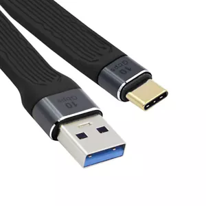 NFHK Type-C Laptop & Phone Flat Slim FPC Data Cable Host to USB3.0 Type A Male - Picture 1 of 7