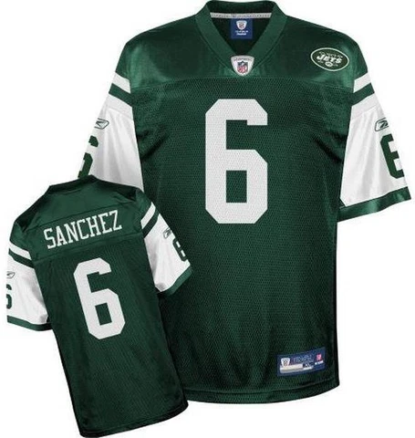 NEW Green Mark Sanchez #6 NY JETS Mens Size S Small Green Reebok Jersey Cover