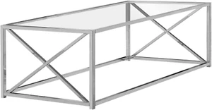 I COFFEE TABLE, CHROME - Picture 1 of 5