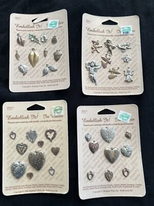 4 Embellish It! Metall Dreifarbig Charms Scrapbooking Sets - Bild 1 von 5