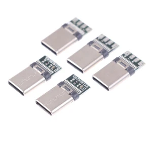5/10Pcs USB 3.1 Type C Male DIY Solder Cable Plug Connector Socket PC B KDRJL AM - Zdjęcie 1 z 10