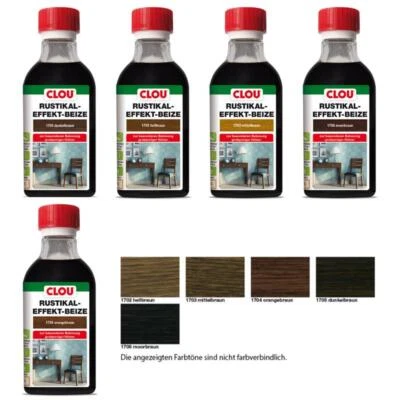 Clou Holzbeize RUSTIKAL-EFFEKT-Beize 250ml AquaClou Möbelbeize B4 Tischlerbeize - Bild 1 von 2