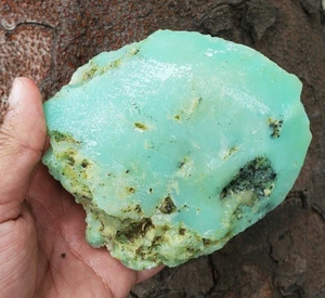 756G Natural Rough  100% Chrysoprase Light Green indonesia Mineral Specimen - Picture 1 of 9