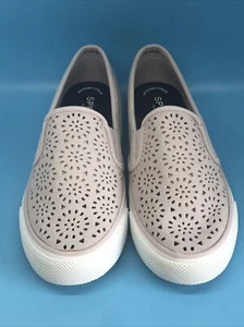 Sperry Women's Seaside Perforated Leather Slip-On Sneakers Lilac sz 6 - Picture 1 of 3