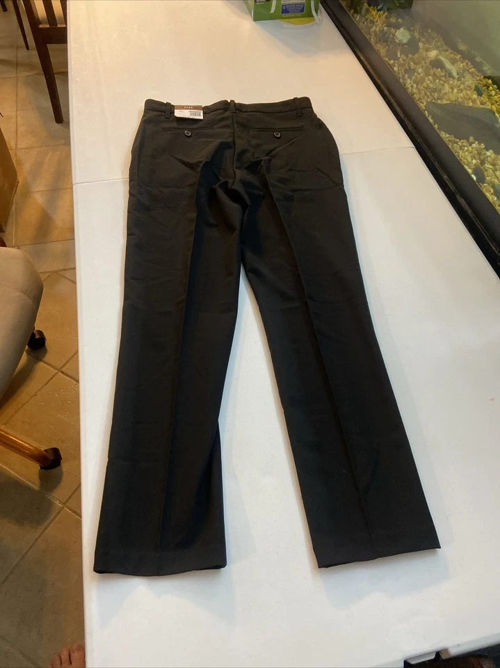 Boys' Flex Stretch Flat Front Dress Pants Flex Black Size 16 Husky P8rz