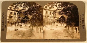 GERSAU SWITZERLAND STREET SCENE STEREOVIEW CIRCA 1900 - Imagen 1 de 2