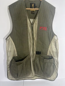 Browning Rhett Mesh Shooting Vest Olive/Tan Skeet Trap Clay Pigeon - XL - Picture 1 of 7