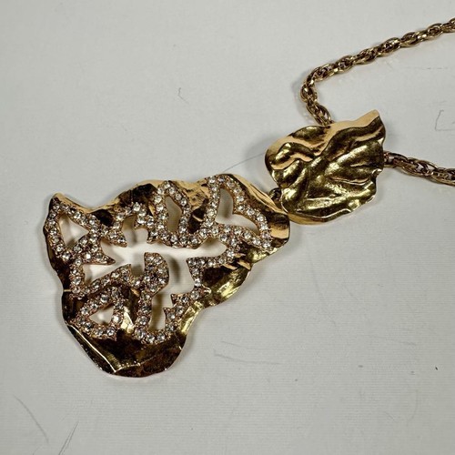 SAINT LAURENT (YSL) Collana YVES SAINT LAURENT vintage Ysl pietra foglia oro