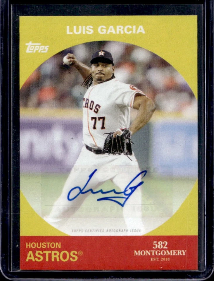 2022 Topps 582 Montgomery Club Set 5 Luis Garcia Auto #16A Astros - Image 1 of 2