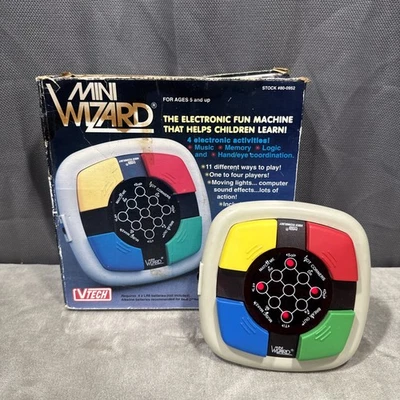 1987 Vintage Vtech MINI WIZARD Simon Electronic Memory Handheld Game - Works   - Image 1 of 4