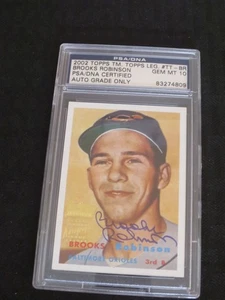 2002 Topps Legends Brooks Robinson Orioles Autograph PSA Gem Mint 10 Auto - Bild 1 von 2