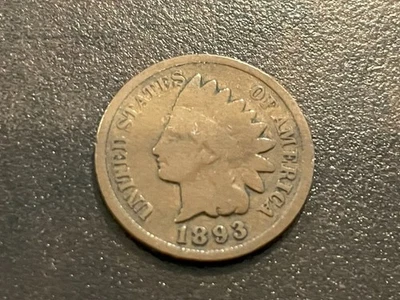 Monedas de centavo cabeza india de 1893 de Estados Unidos Foto 1 de 2