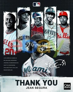 Jean Segura Ruhestand Collage Brauer Phillies Marlins 8 x 10 MLB Foto - Bild 1 von 1