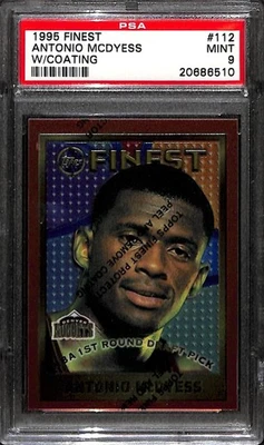 1995 FINEST #112 ANTONIO McDYESS W/COATING PSA 9 Mint 20686510  - Image 1 of 3