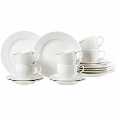 Ritzenhoff & Breker Coffee Set Sapphire 18 Piece, Dinnerware Set, Porcelain, White - Image 1 of 4