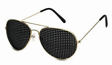 Pinhole Glasses 420-PG, Golden Metal Frame
