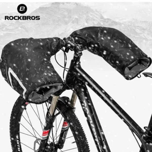 RockBros Winter Cycling Thickened Gloves Windproof Handlebar Warm Mittens 1 SET - Picture 1 of 12