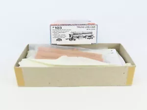 HO Scale Kadee Kit #103 Undecorated Truss Log Car w/ Logs - Picture 1 of 4