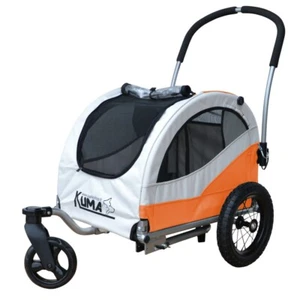 Hunde Anhänger Transport für Fahrrad Wagen Haustier Buggy KUMA Orange Größe S - Bild 1 von 10