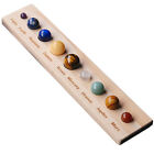 Chocolate Rocks Solar System 9 Planets Desk Decor with Stand - Astronomy Gifts