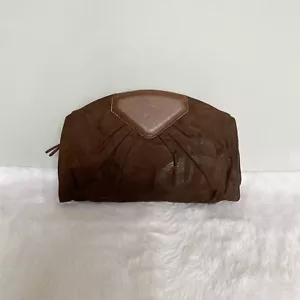 Borsa pochette LOEWE vintage in pelle scamosciata marrone - Foto 1 di 12