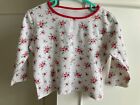 Baby girls age 6-9mnths white red roses floral long sleeved top