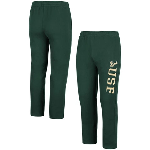 Men's Colosseum Green South Florida Bulls Fleece Pants Cover
