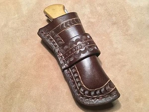 Custom Leather Sheath w/strap for Buck 110 - Picture 1 of 4