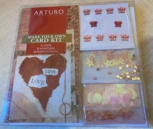 New Arturo Make Your Own Greeting Card Kit - 6 Cards 6 Envelopes Embellishments - Picture 1 of 3