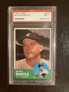 1963 TOPPS MICKEY MANTLE #200 PSA 7 HOF Centered nice HIGH END SHARP GREAT COLOR
