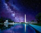 Washington DC Under the Milky Way Starry Night Sky Poster print 16 x 20