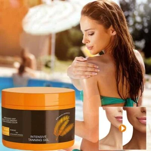 Gold Shimmer Intensive Tanning Gel With Coconut Oil New - Picture 1 of 16