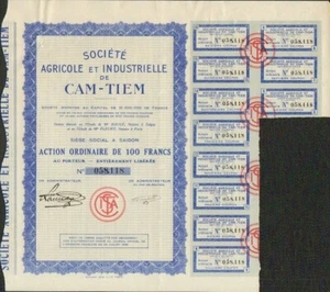 Société Agricole & Industrielle de CAM-TIEM (INDOCHINE) (W) - Picture 1 of 1