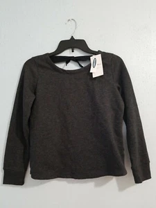 NWT Old Navy Active Girl's Sweater Long Sleeve Tie Back Lightweight Gray.Size L - Picture 1 of 11