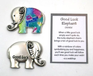 T2 BUONA FORTUNA ELEFANTE statuina tascabile charm Ganz blu rosa portafortuna er52228 - Foto 1 di 8