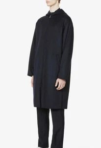 EMPORIO ARMANI Hooded Reversible Wool Shell Coat NAVY 46 Xxl BNWT BARGAIN 48 - Picture 1 of 9