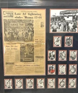 AUBURN vs. ALABAMA 12/3/1972 BIRMINGHAM NEWS "PUNT BAMA PUNT" BILL NEWTON SIGNED - Picture 1 of 7