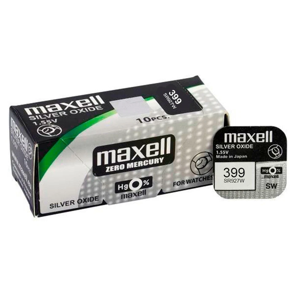 Pilas de boton Maxell bateria original Oxido de Plata SR927W 1.55V blister 2X Ud