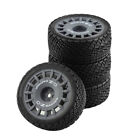 4Pcs 67Mm Outer Diameter 12Mm Hex 1/10 Rc Car Tires On Road Tyre Wheel Set