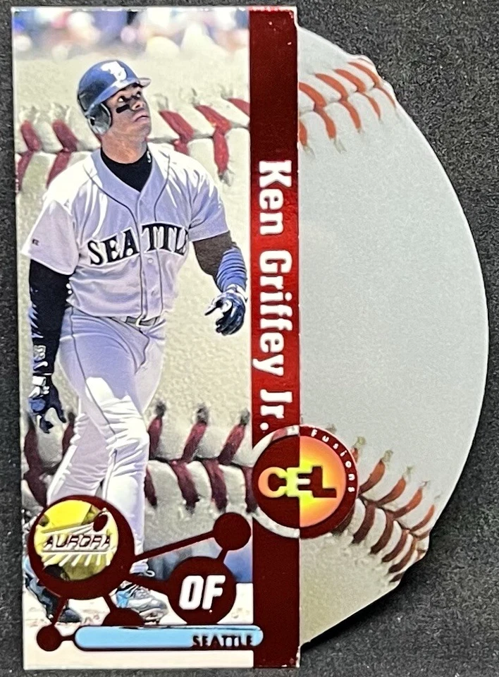 KEN GRIFFEY JR. 1999 Pacific Aurora CEL FUSIONS RED FOIL DIE-CUT ! RARE ! - Image 1 of 1