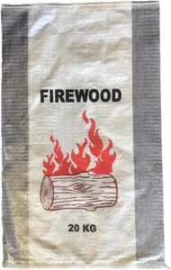 Woven Polypropylene - Printed Transparent Sides Firewood Bag 56 X 91 CM - Pac... - Picture 1 of 12