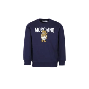 (Kids) Moschino Teddy Bear Cotton Sweatshirt Navy - Picture 1 of 1