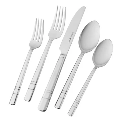 Henckels Madison Square 65-piece Flatware Set,18/10 Stainless Steel, Silver - Image 1 of 4
