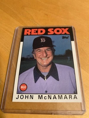 1986 Topps #771 John McNamara Boston Red Sox Baseball Card - Image 1 of 2