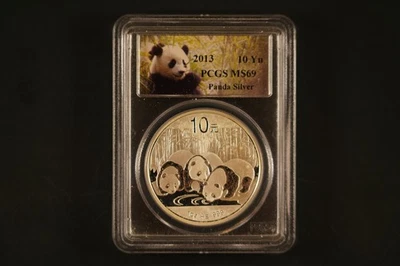 2013 China S 10Y Panda Early Releases MS69 PCGS 1 Oz Silver 516255.69/26866890 - Image 1 of 3