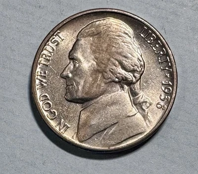 1938 Jefferson Nickel BU 5 Cents US - Image 1 of 2