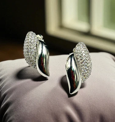 Orecchini in Ottone da donna con Zirconi Anallergici Nickel Free - Immagine 1 di 4